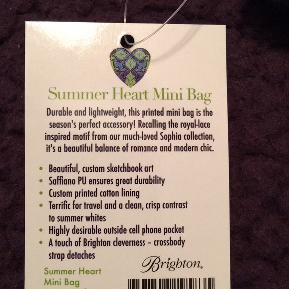 NWT Brighton Summer Heart Mini Bag - Picture 7 of 8